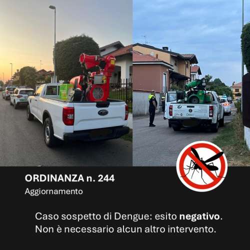 Aggiornamento caso sospetto Dengue: esito negativo