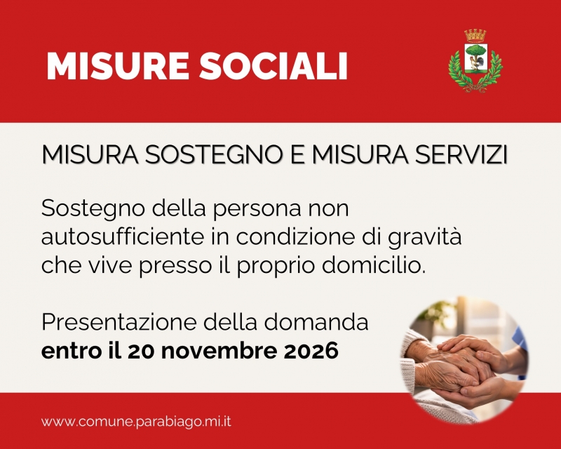 Avviso Pubblico: aperto il bando Misura Sostegno e Misura Servizi